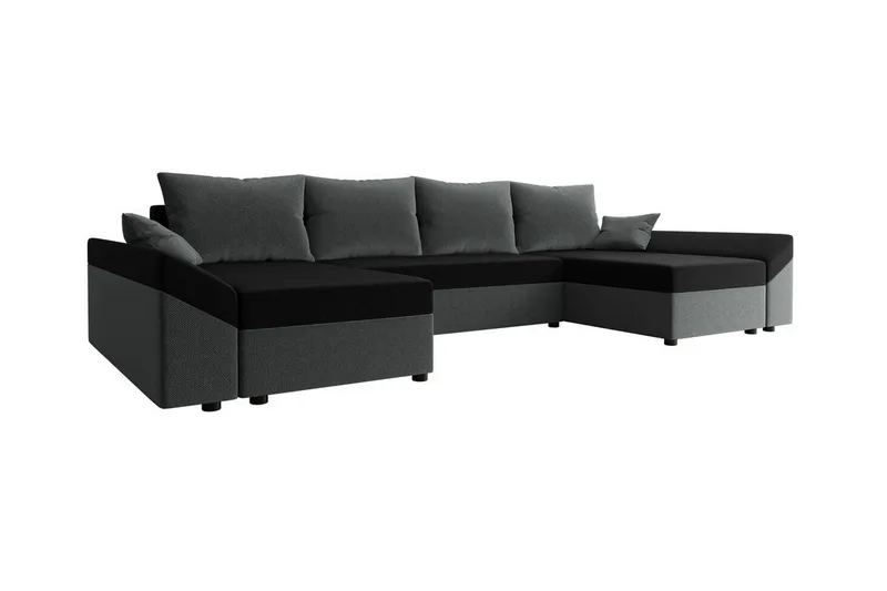 Midfeld 4-sits Hörnbäddsoffa Dark Grey/Black, undefined