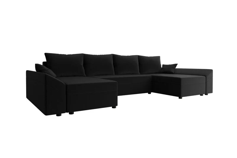 Midfeld 4-sits Hörnbäddsoffa NO_BRAND Black, undefined