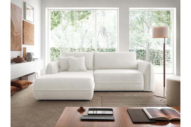 Mirana Sovesofa med Divan 3-seter - Hvit - Møbler - Sofaer - Sovesofaer