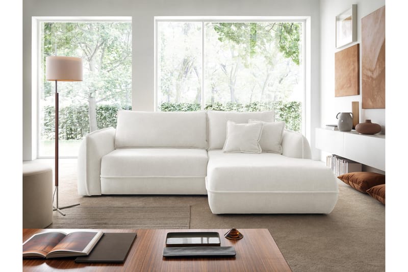 Mirana Sovesofa med Divan 3-seter - Hvit - Møbler - Sofaer - Sovesofaer