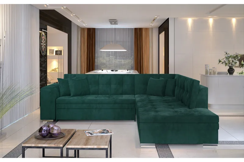 Moclino Hjørnesovesofa - Grønn - Møbler - Sofaer - Sovesofaer