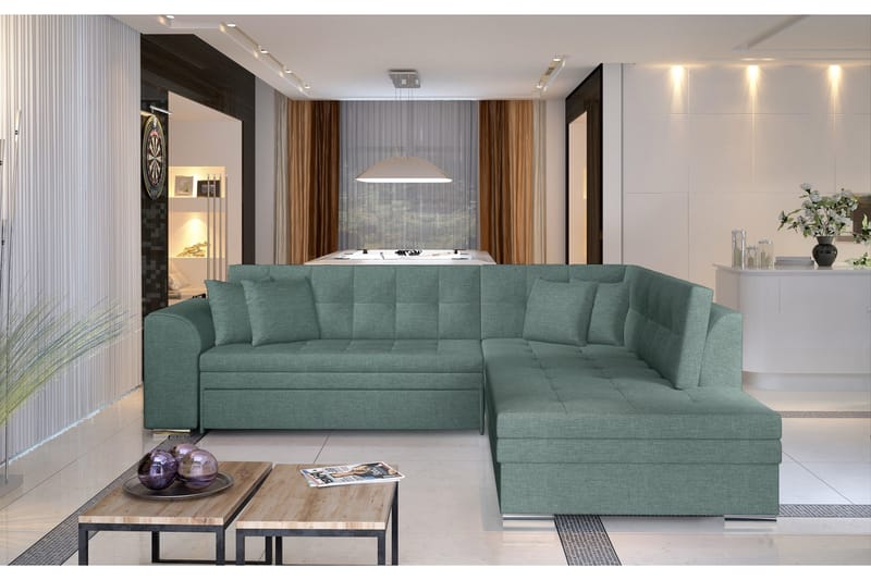 Moclino Hjørnesovesofa - Lysegrønn - Møbler - Sofaer - Sovesofaer