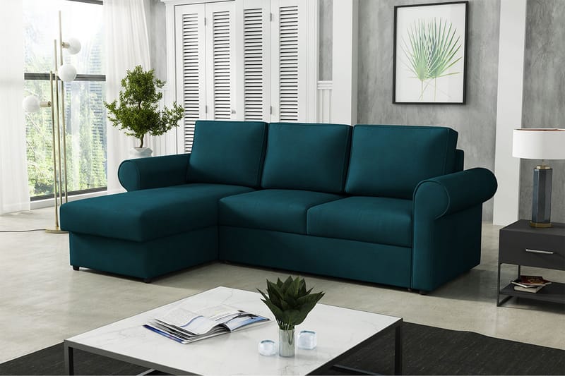 Monaco Hjørnesofa - Blå - Møbler - Sofaer - Sovesofaer