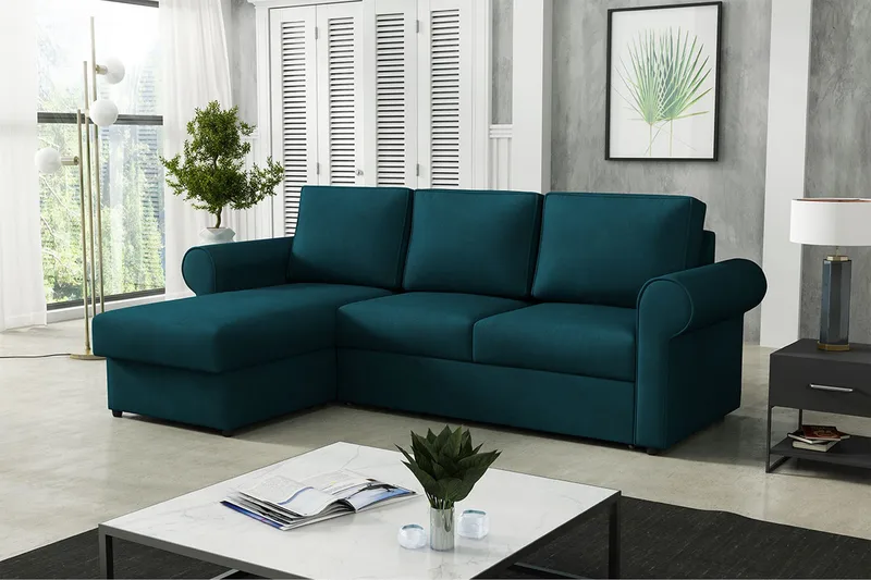 Monaco Hjørnesofa - Blå - Møbler - Sofaer - Sovesofaer
