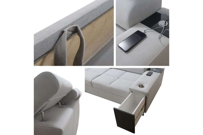 Morenia 3-seters Hjørnesovesofa Høyre - Brun - Møbler - Sofaer - Sovesofaer