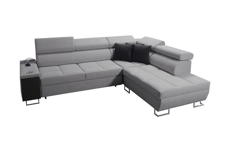 Morenia 3-seters Hjørnesovesofa Høyre - Lysegrå - Møbler - Sofaer - Sovesofaer