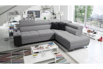 Morenia 3-seters Hjørnesovesofa Høyre - Lysegrå - Møbler - Sofaer - Sovesofaer