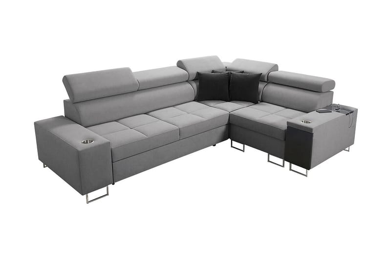 Morenia 3-seters Hjørnesovesofa Høyre, Lysegrå