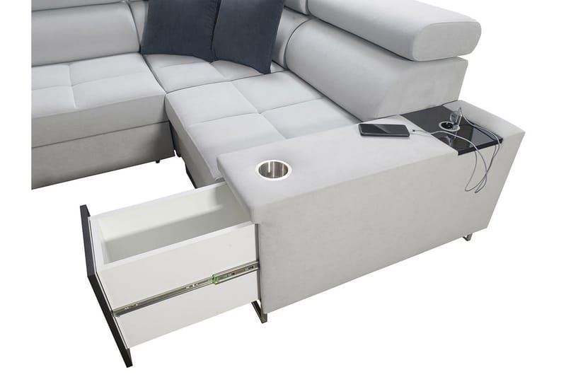 Morenia 3-seters Hjørnesovesofa Høyre - Lysegrå - Møbler - Sofaer - Sovesofaer