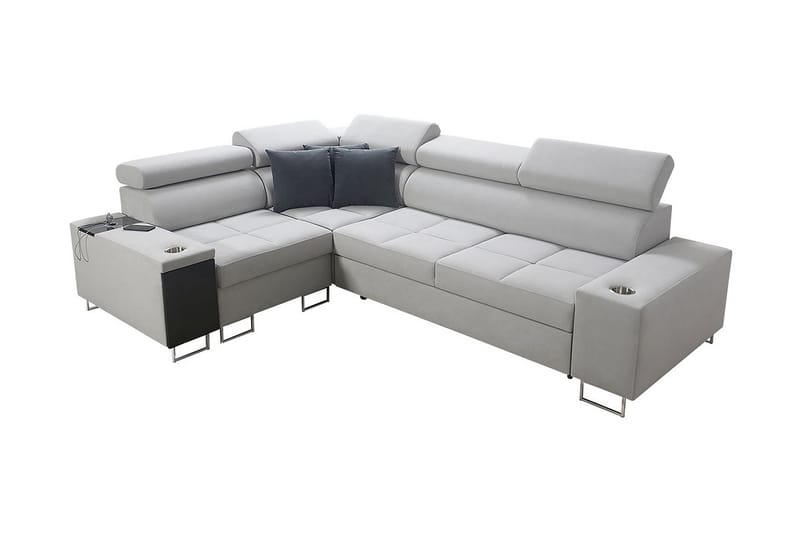 Morenia 3-seters Hjørnesovesofa Venstre - Hvit - Møbler - Sofaer - Sovesofaer