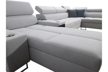 Morenia 4-seter Sovesofa 127x195 cm med Oppbevaring i Fløyel - Rosa - Møbler - Sofaer - Sovesofaer