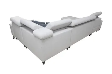 Morenia 4-seter Venstrevendt Sovesofa 127x284 cm med Oppbevaring i Fløyel - Lysegrå - Møbler - Sofaer - Sovesofaer
