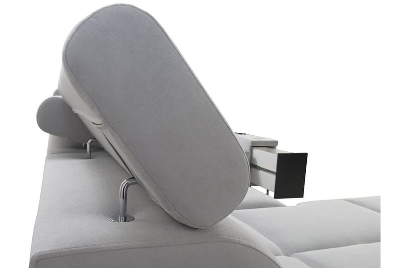 Morenia 4-seter Venstrevendt Sovesofa 127x284 cm med Oppbevaring i Stoff - Svart - Møbler - Sofaer - Sovesofaer