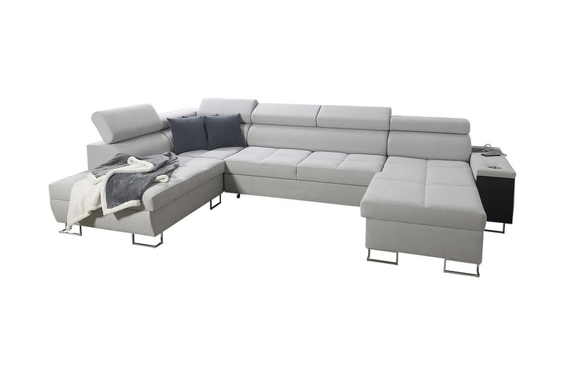 Morenia 4-seters Hjørnesovesofa Høyre - Hvit - Møbler - Sofaer - Sovesofaer
