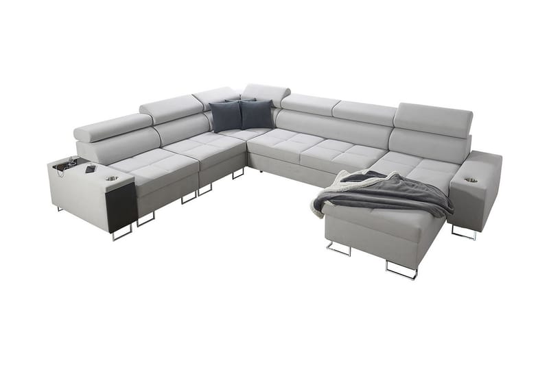 Morenia 4-seters Hjørnesovesofa Høyre - Hvit - Møbler - Sofaer - Sovesofaer