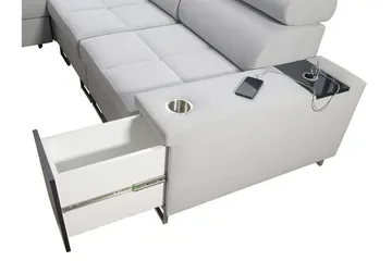 Morenia 4-seters Hjørnesovesofa Høyre - Hvit - Møbler - Sofaer - Sovesofaer