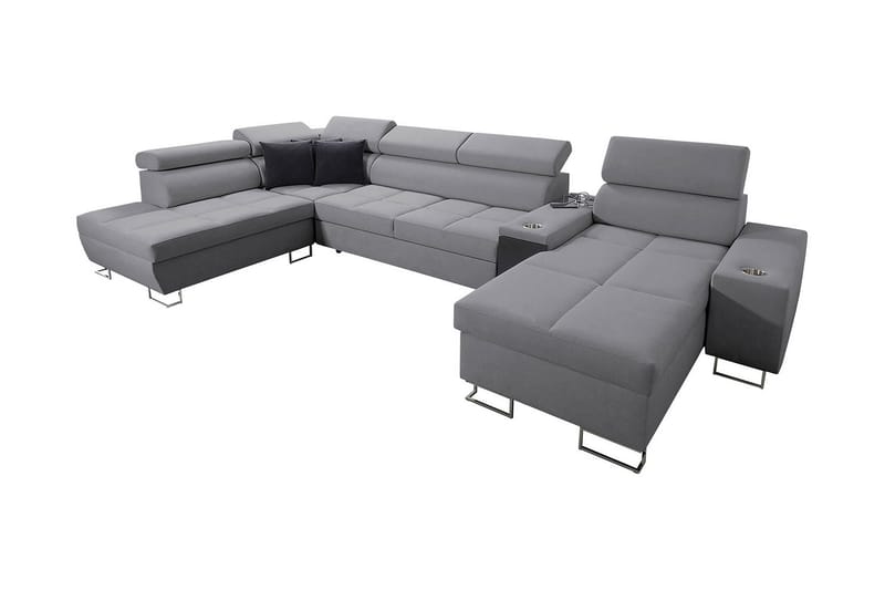 Morenia 4-seters Hjørnesovesofa Høyre - Lysegrå - Møbler - Sofaer - Sovesofaer