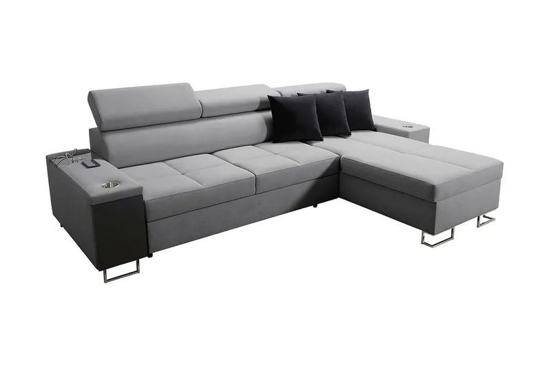 Morenia 4-seters Hjørnesovesofa Høyre, Lysegrå