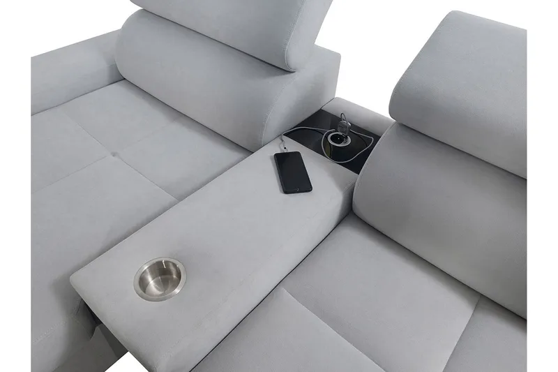 Morenia 4-seters Hjørnesovesofa Høyre - Lysegrå - Møbler - Sofaer - Sovesofaer