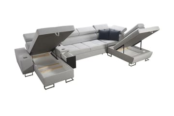 Morenia 4-seters Hjørnesovesofa Høyre - Lysegrå - Møbler - Sofaer - Sovesofaer