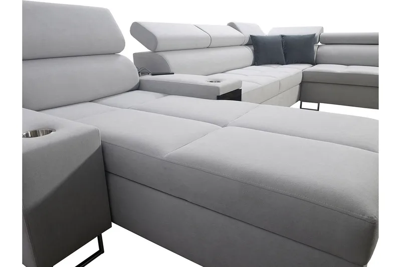 Morenia 4-seters Hjørnesovesofa Høyre - Lysegrå - Møbler - Sofaer - Sovesofaer