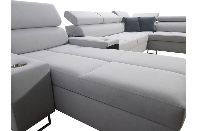 Morenia 4-seters Hjørnesovesofa Høyre - Lysegrå - Møbler - Sofaer - Sovesofaer