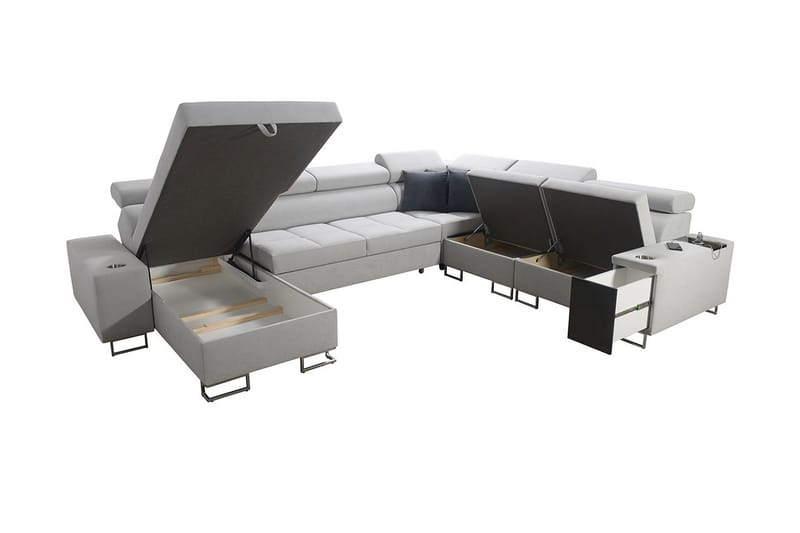 Morenia 4-seters Hjørnesovesofa Høyre - Svart - Møbler - Sofaer - Sovesofaer