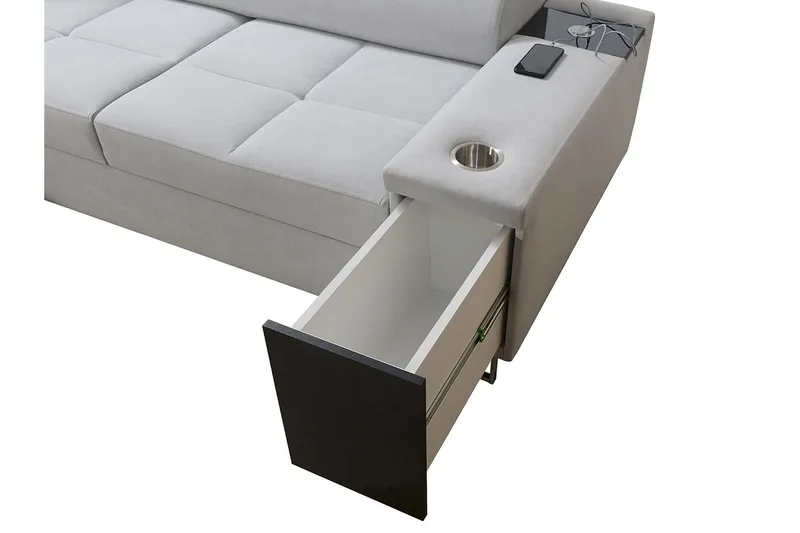 Morenia 4-seters Hjørnesovesofa Høyre - Svart - Møbler - Sofaer - Sovesofaer