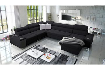 Morenia 4-seters Hjørnesovesofa Høyre - Svart - Møbler - Sofaer - Sovesofaer