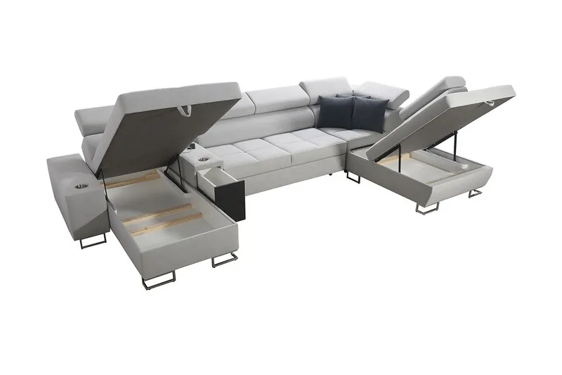 Morenia 4-seters Hjørnesovesofa Venstre - Blå - Møbler - Sofaer - Sovesofaer