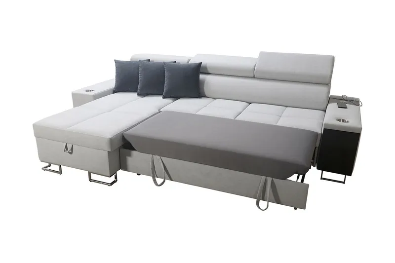 Morenia 4-seters Hjørnesovesofa Venstre - Rosa - Møbler - Sofaer - Sovesofaer