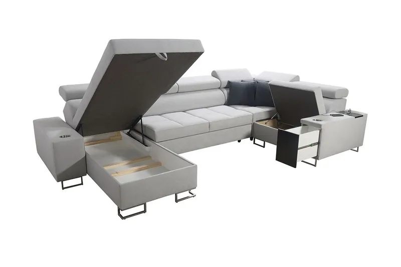 Morenia 4-seters Hjørnesovesofa Venstre - Svart - Møbler - Sofaer - Sovesofaer