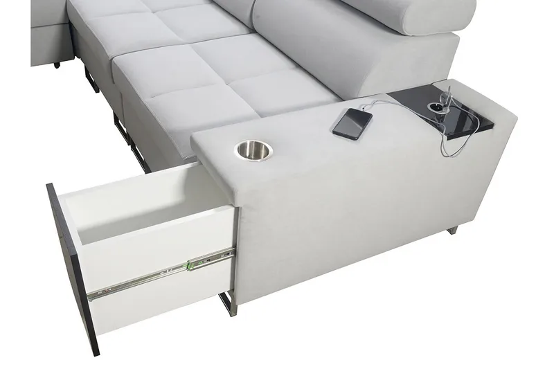 Morenia 4-seters Hjørnesovesofa Venstre - Svart - Møbler - Sofaer - Sovesofaer