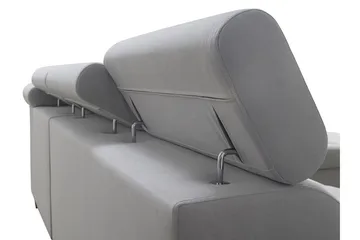 Morenia Høyrevendt Sovesofa 127x210 cm med Oppbevaring i Fløyel - Lysegrå - Møbler - Sofaer - Sovesofaer