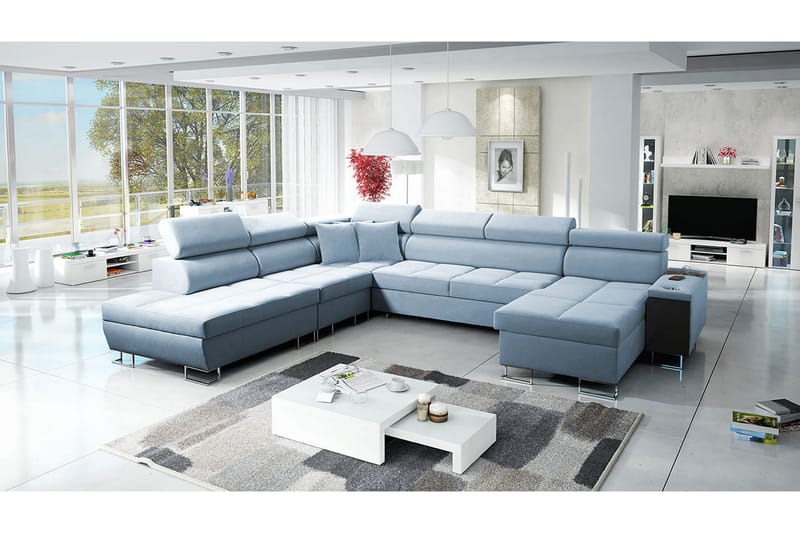 Morenia Sovesofa m. Divan og Sjeselong - Møbler - Sofaer - Sovesofaer