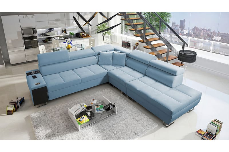 Morenia Sovesofa m. Sjeselong L-formet - Møbler - Sofaer - Sovesofaer