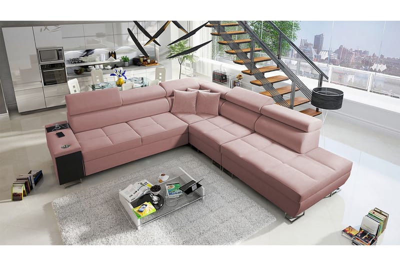 Morenia Sovesofa m. Sjeselong L-formet - Møbler - Sofaer - Sovesofaer