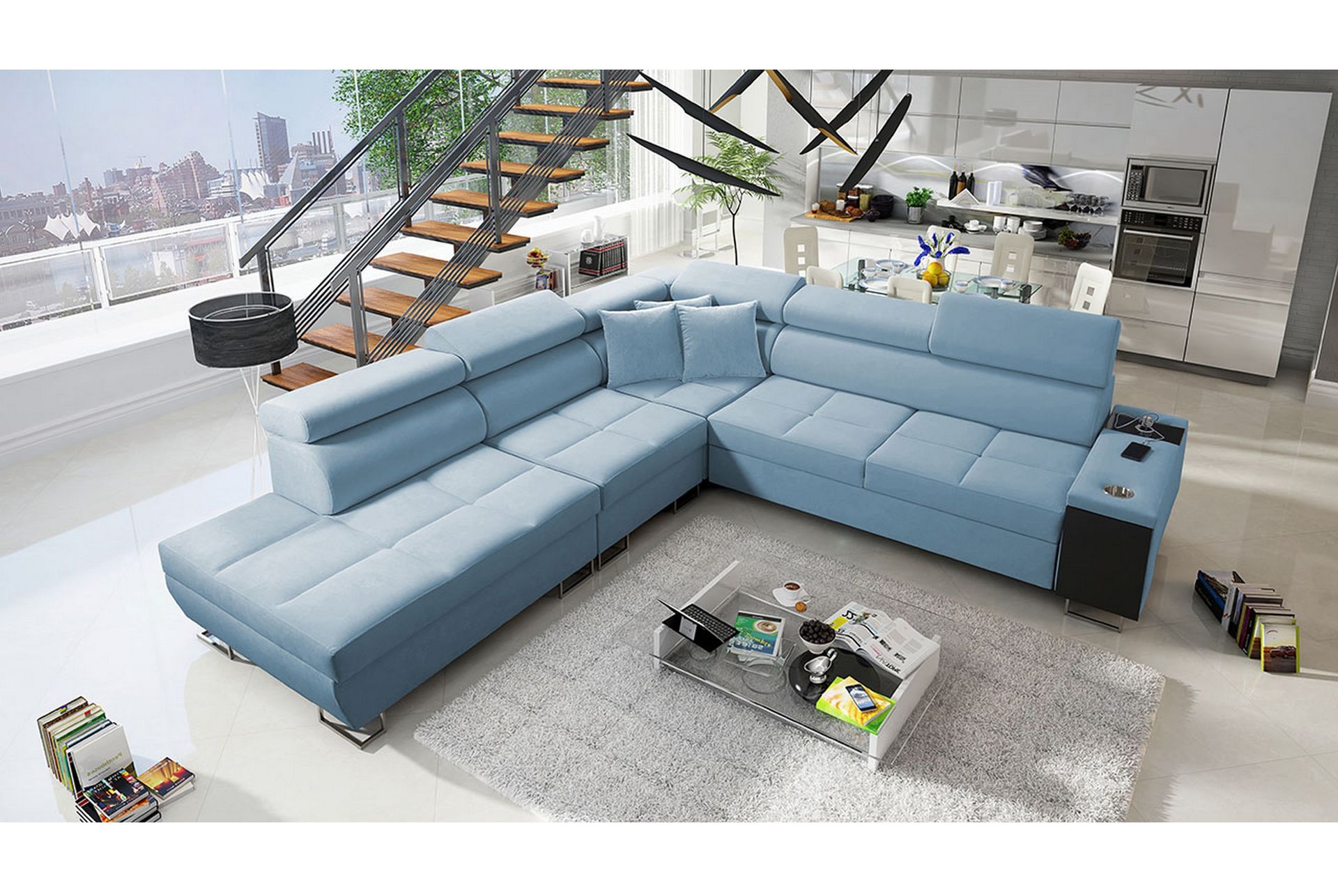 Morenia Sovesofa m. Sjeselong L-formet - Møbler - Sofaer - Sovesofaer
