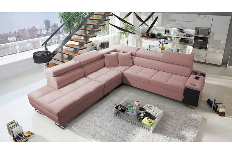 Morenia Sovesofa m. Sjeselong L-formet - Møbler - Sofaer - Sovesofaer
