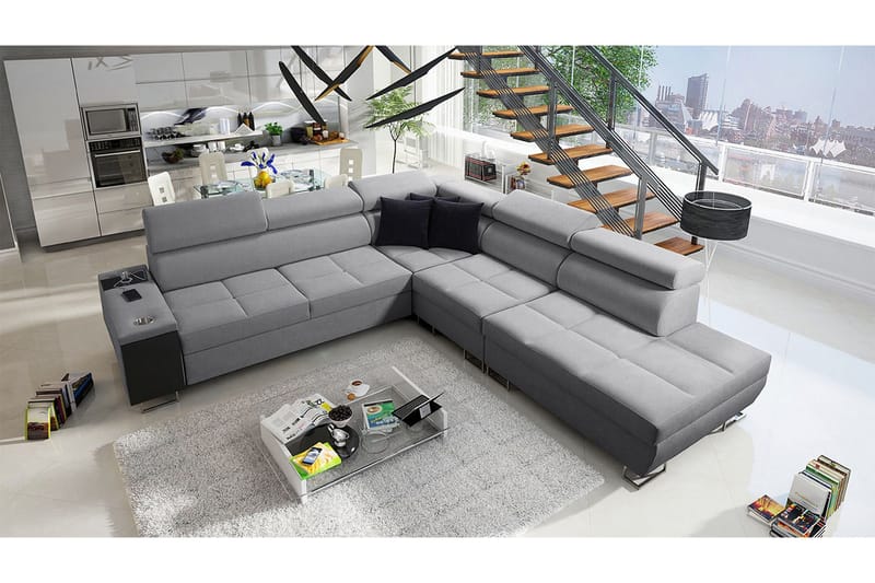 Morenia Sovesofa m. Sjeselong L-formet - Møbler - Sofaer - Sovesofaer