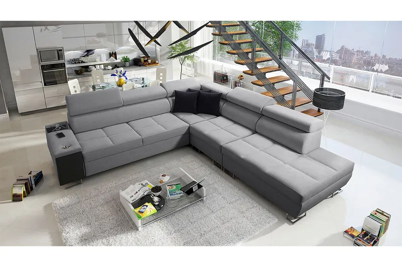 Morenia Sovesofa m. Sjeselong L-formet - Møbler - Sofaer - Sovesofaer