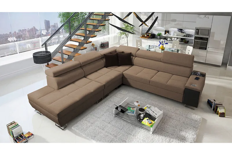 Morenia Sovesofa m. Sjeselong L-formet - Møbler - Sofaer - Sovesofaer