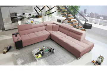 Morenia Sovesofa m. Sjeselong L-formet - Møbler - Sofaer - Sovesofaer
