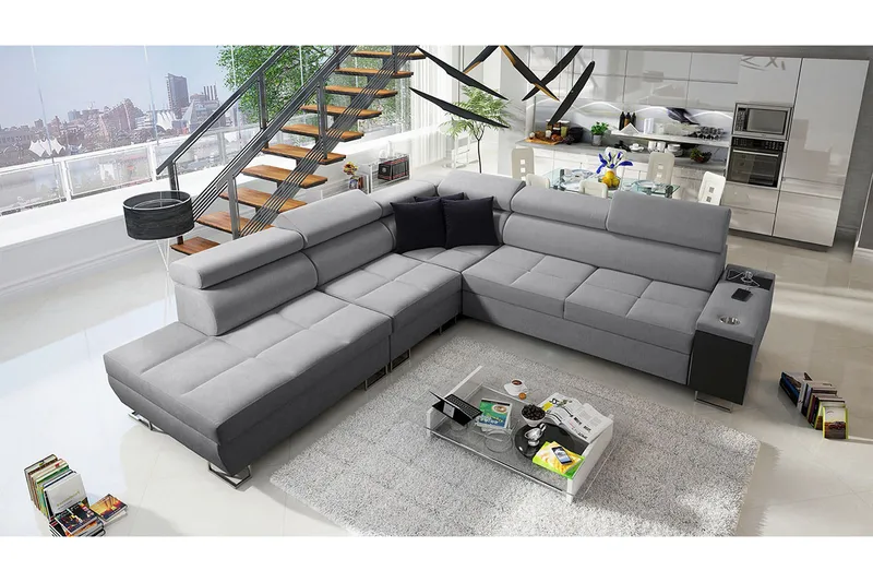 Morenia Sovesofa m. Sjeselong L-formet - Møbler - Sofaer - Sovesofaer