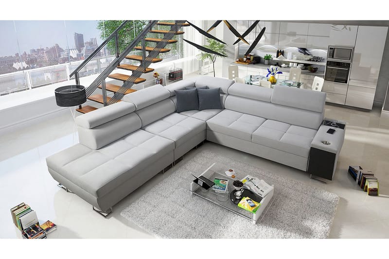Morenia Sovesofa m. Sjeselong L-formet - Møbler - Sofaer - Sovesofaer