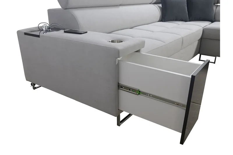 Morenia Sovesofa m. Sjeselong L-formet - Møbler - Sofaer - Sovesofaer