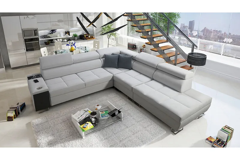 Morenia Sovesofa m. Sjeselong L-formet - Møbler - Sofaer - Sovesofaer