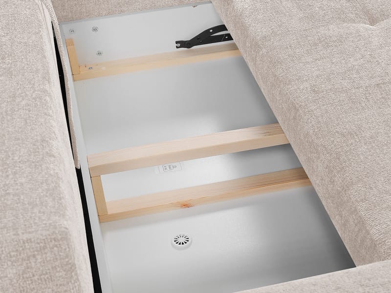 Morvian 3-seters sovesofa med divan - beige - Møbler - Sofaer - Sovesofaer