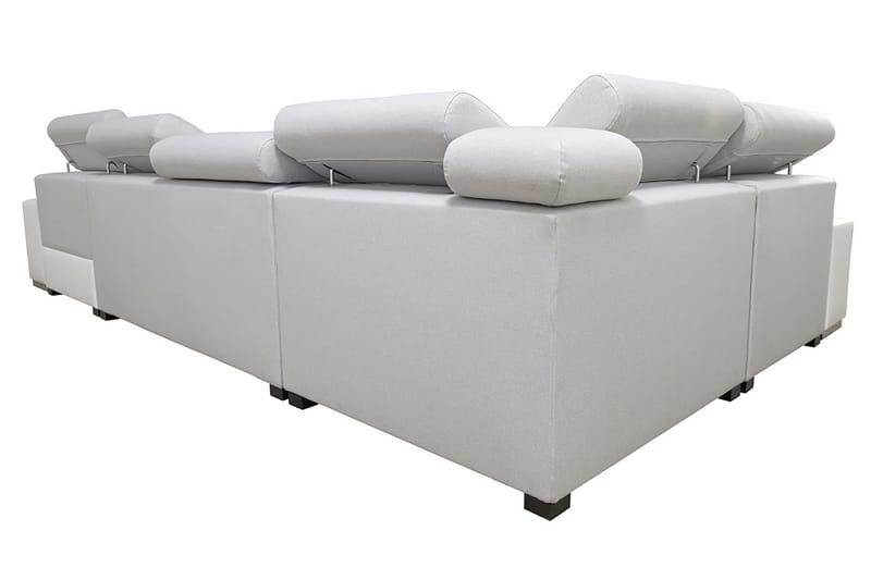 Mumtaz U-Sovesofa Divan Høyre - Hvit/Lysegrå - Møbler - Sofaer - Sovesofaer