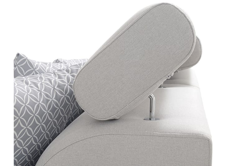 Mumtaz U-Sovesofa Divan Høyre - Hvit/Lysegrå - Møbler - Sofaer - Sovesofaer